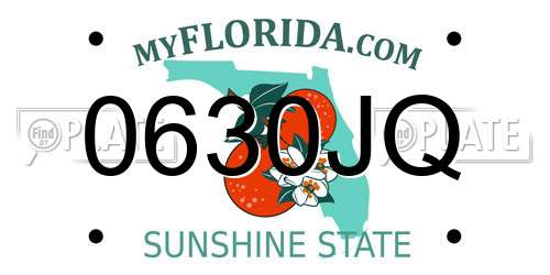 0630JQ Florida License Plate