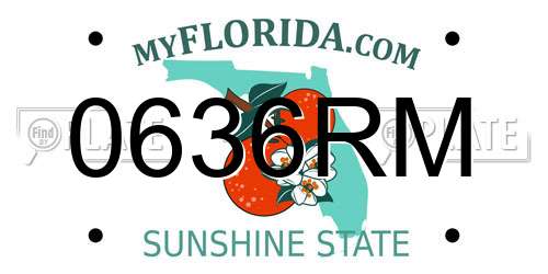 0636RM Florida License Plate