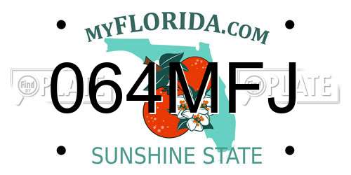 064MFJ Florida License Plate