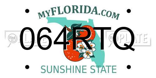 064RTQ Florida License Plate