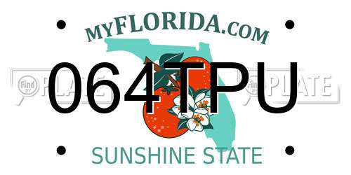 064TPU Florida License Plate