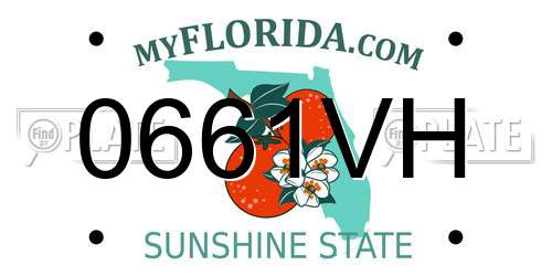 0661VH Florida License Plate