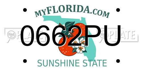 0662PU Florida License Plate