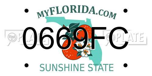 0669FC Florida License Plate