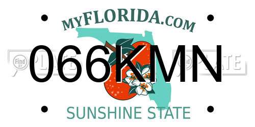 066KMN Florida License Plate