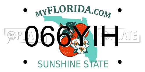 066YIH Florida License Plate