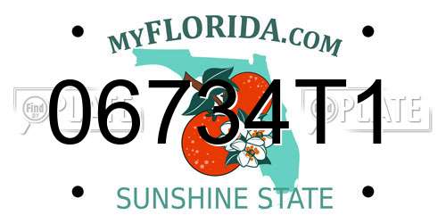06734T1 Florida License Plate