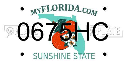0675HC Florida License Plate
