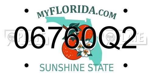 06760Q2 Florida License Plate