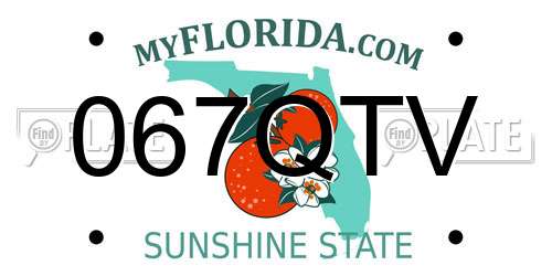 067QTV Florida License Plate