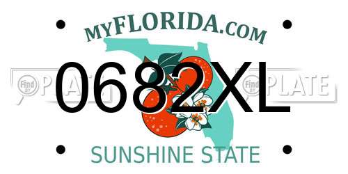 0682XL Florida License Plate