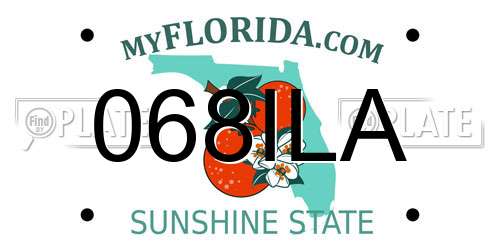 068ILA Florida License Plate