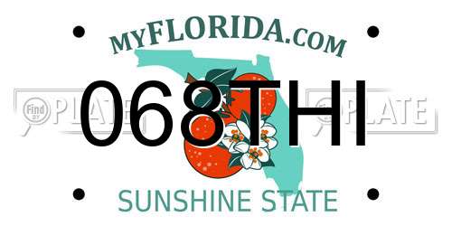 068THI Florida License Plate