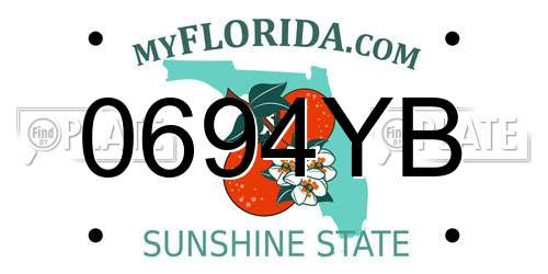 0694YB Florida License Plate
