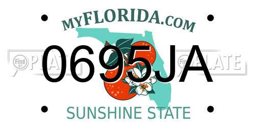0695JA Florida License Plate