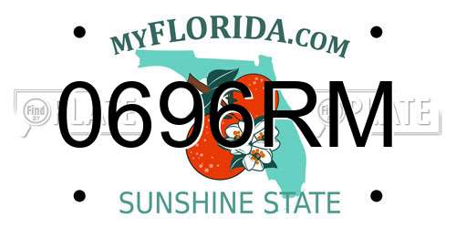 0696RM Florida License Plate