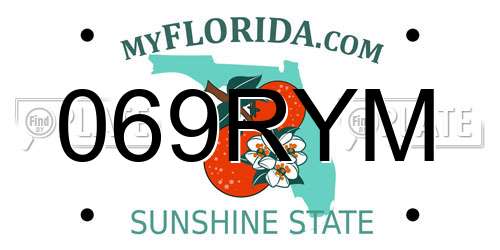 069RYM Florida License Plate