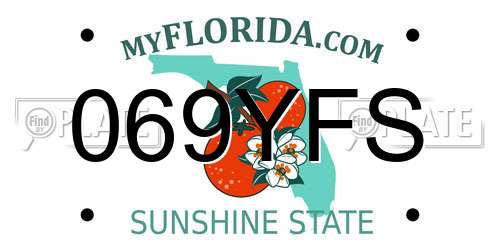 069YFS Florida License Plate