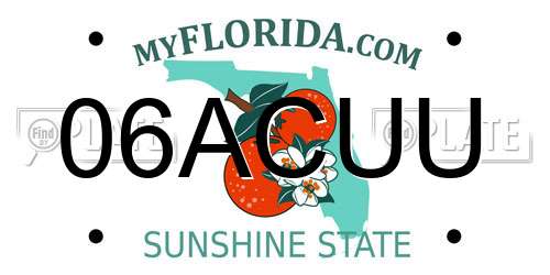 06ACUU Florida License Plate