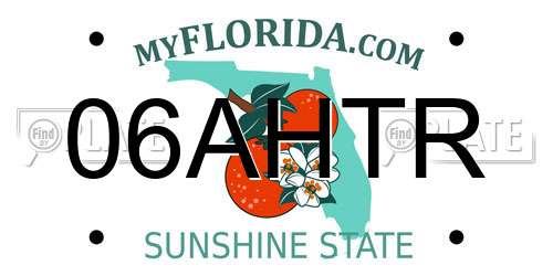 06AHTR Florida License Plate
