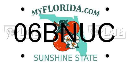 06BNUC Florida License Plate