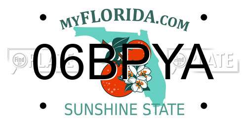 06BPYA Florida License Plate