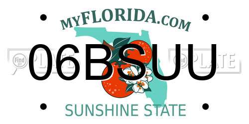 06BSUU Florida License Plate