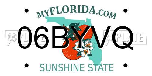 06BYVQ Florida License Plate