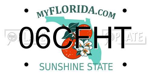 06CFHT Florida License Plate