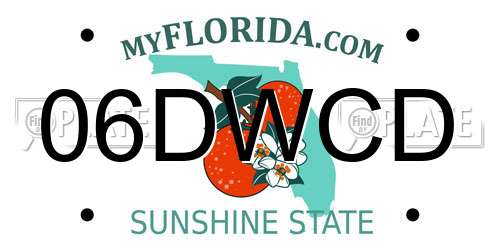 06DWCD Florida License Plate