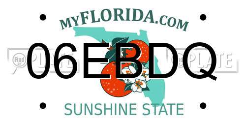 06EBDQ Florida License Plate