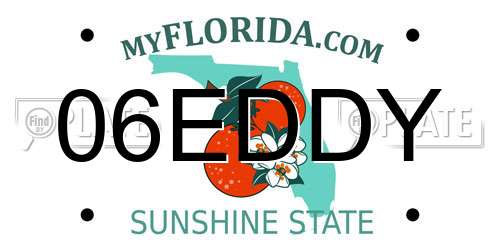 06EDDY Florida License Plate