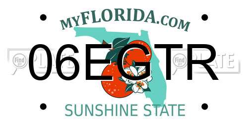 06EGTR Florida License Plate