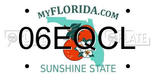 06EQCL Florida License Plate