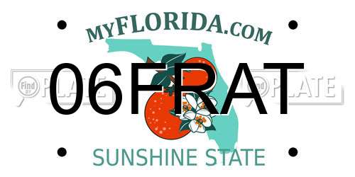 06FRAT Florida License Plate