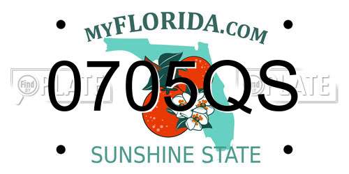 0705QS Florida License Plate