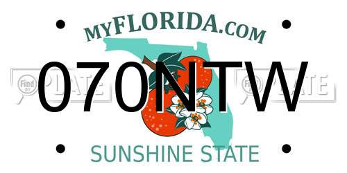 070NTW Florida License Plate