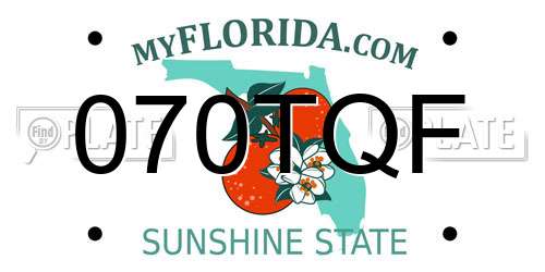 070TQF Florida License Plate