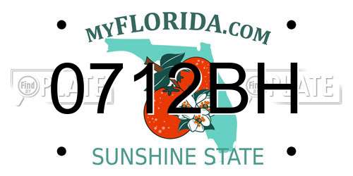 0712BH Florida License Plate