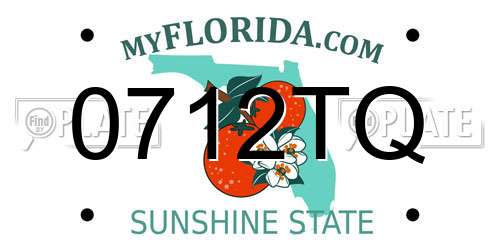 0712TQ Florida License Plate