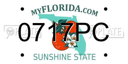 0717PC Florida License Plate