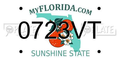 0723VT Florida License Plate