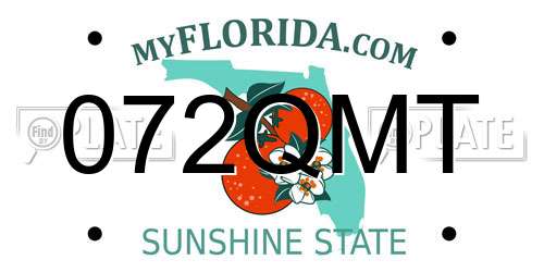 072QMT Florida License Plate
