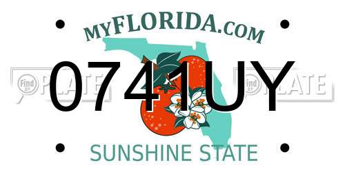 0741UY Florida License Plate