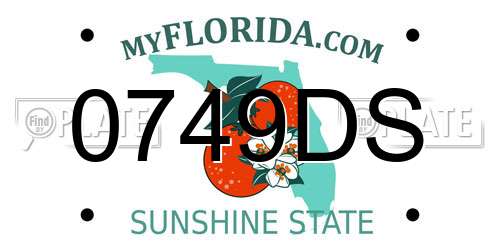 0749DS Florida License Plate