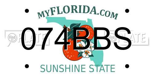 074BBS Florida License Plate