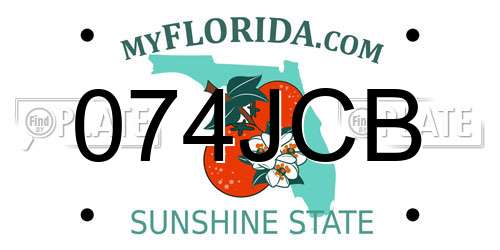 074JCB Florida License Plate