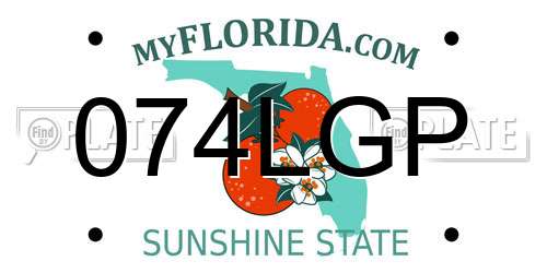 074LGP Florida License Plate