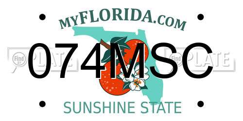 074MSC Florida License Plate