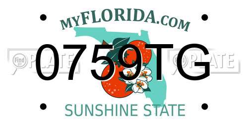 0759TG Florida License Plate